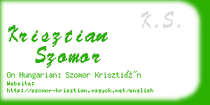krisztian szomor business card